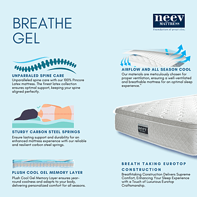Neev 9 Inches Cool Gel Mattress Neev 9 Inches Cool Gel Mattress
