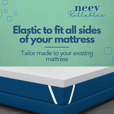 Neev 2 Inches 100% Natural Pincore Latex Rollable Topper Neev 2 Inches 100% Natural Pincore Latex Rollable Topper